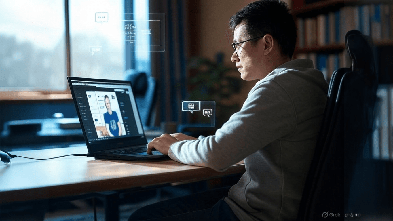 Remote work tools 2025 in USA home office with laptop